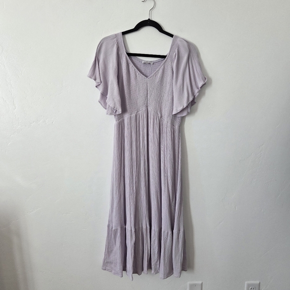 Baltic Born Felicity Dress Lilac Lavender Purple Tiered Milkmaid Cottagecore L - Picture 2 of 9